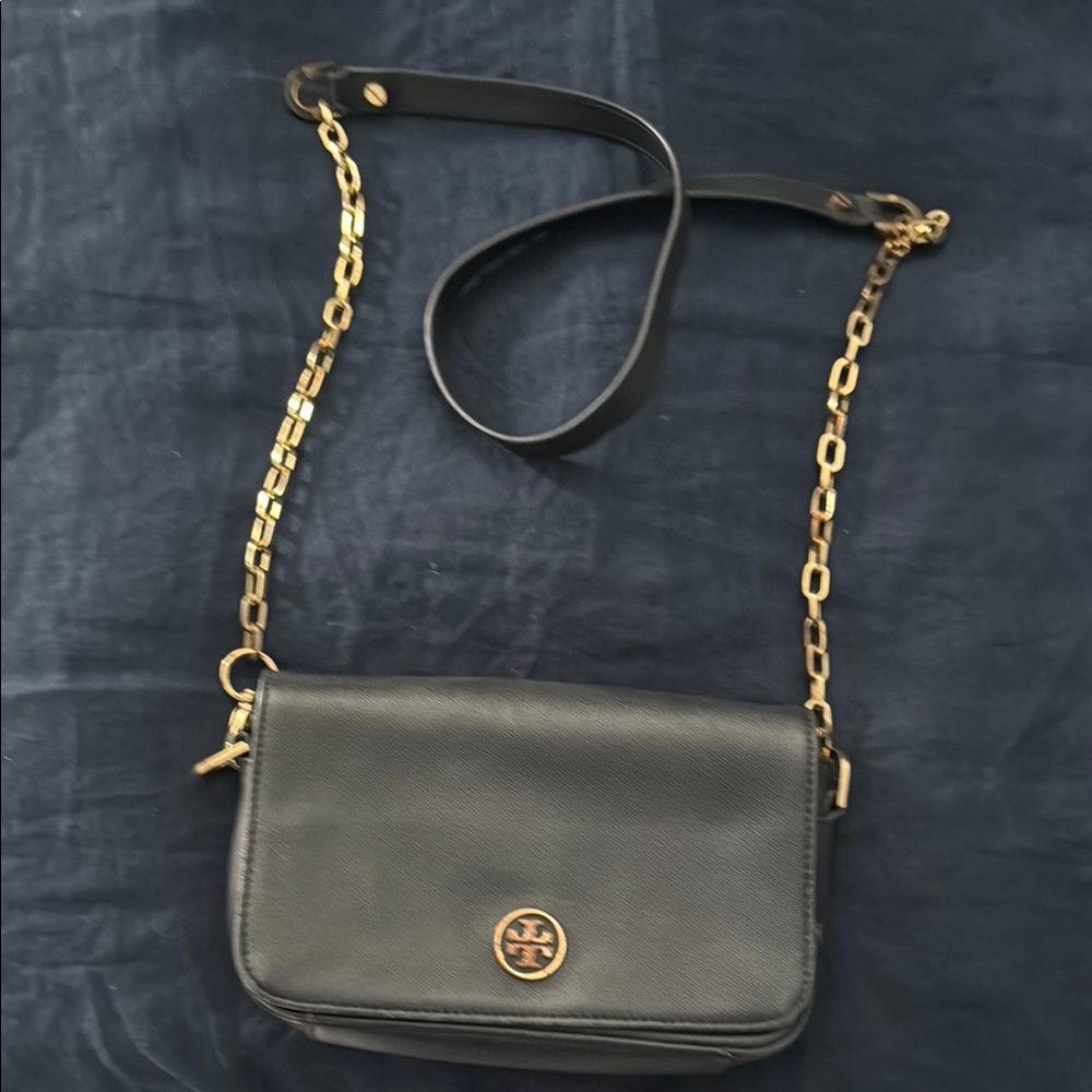 Tory Burch Black Leather Crossbody Bag